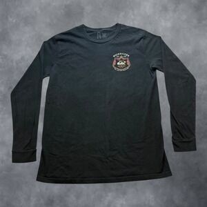 Quiksilver Hawaii 2018 Men Who Ride Mountain Long Sleeve Graphic T-Shirt Black M
